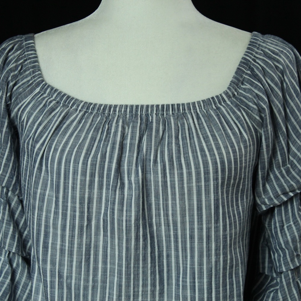 AE | Blue & White Stripped Dress | Sz M - Picture 3 of 13